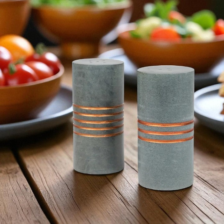 Stone Pillar Salt & Pepper Shaker Set