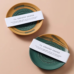Stoneware Garlic Grate Plate