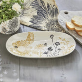 Summer Serving Platter | Floral & Bee Ceramic