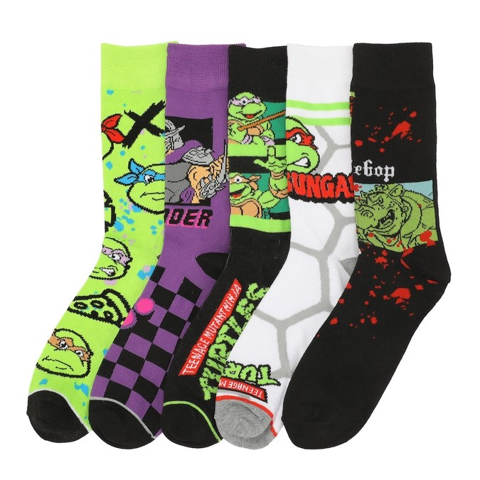 Teenage Mutant Ninja 5 Pair Men's Crew Socks