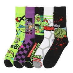 Teenage Mutant Ninja 5 Pair Men's Crew Socks