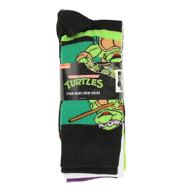 Teenage Mutant Ninja 5 Pair Men's Crew Socks