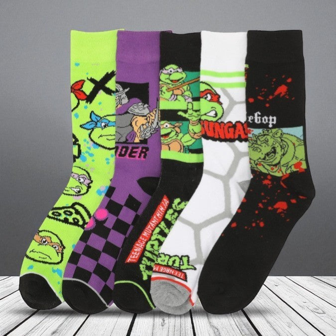 Teenage Mutant Ninja 5 Pair Men's Crew Socks