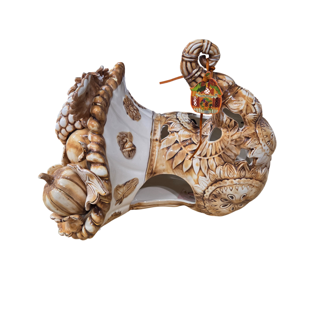 Thanksgiving Cornucopia Tealight Candle Holder Centerpiece