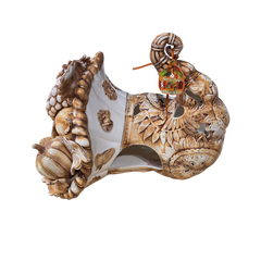 Thanksgiving Cornucopia Tealight Candle Holder Centerpiece