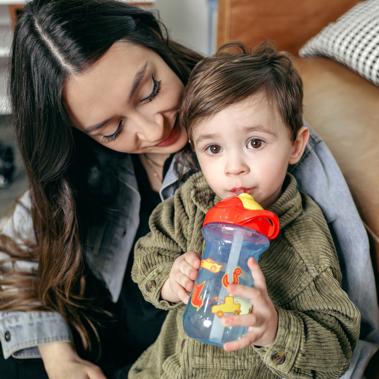 The First Years Cars Flip Top Straw Cup 10 oz