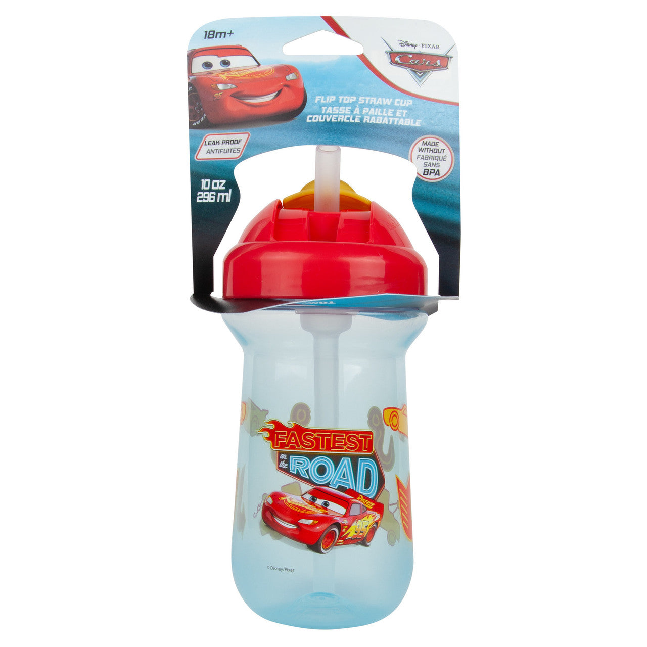 The First Years Cars Flip Top Straw Cup 10 oz