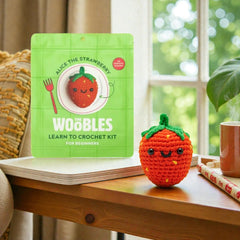 The Woobles Beginner Crochet Kit | Alice the Strawberry