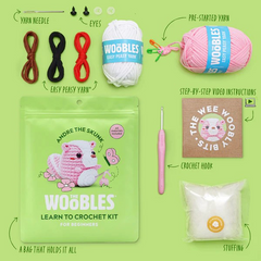 The Woobles Beginner Crochet Kit | Andre the Skunk