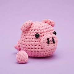 The Woobles Beginner Crochet Kit | Bacon the Pig