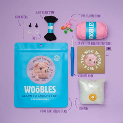 The Woobles Beginner Crochet Kit | Bacon the Pig
