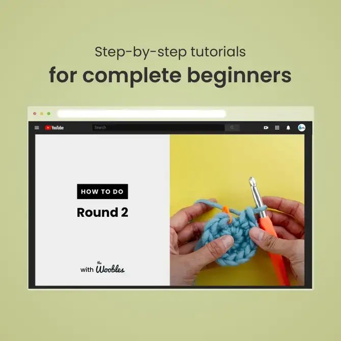 The Woobles Beginner Crochet Kit | Bacon the Pig