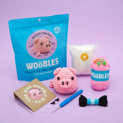 The Woobles Beginner Crochet Kit | Bacon the Pig
