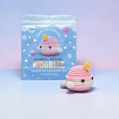 The Woobles Beginner Crochet Kit | Bjorn the Narwhal (Sweetie Edition)