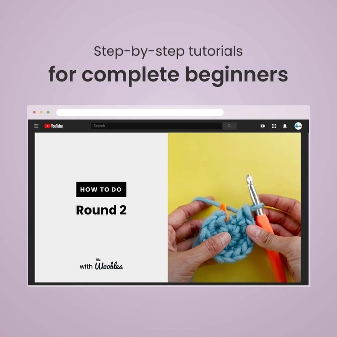 The Woobles Beginner Crochet Kit | Cupid the Lovebird