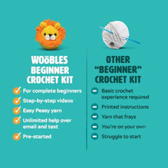 The Woobles Beginner Crochet Kit | Elyse Myers Chilly the Frog Bundle