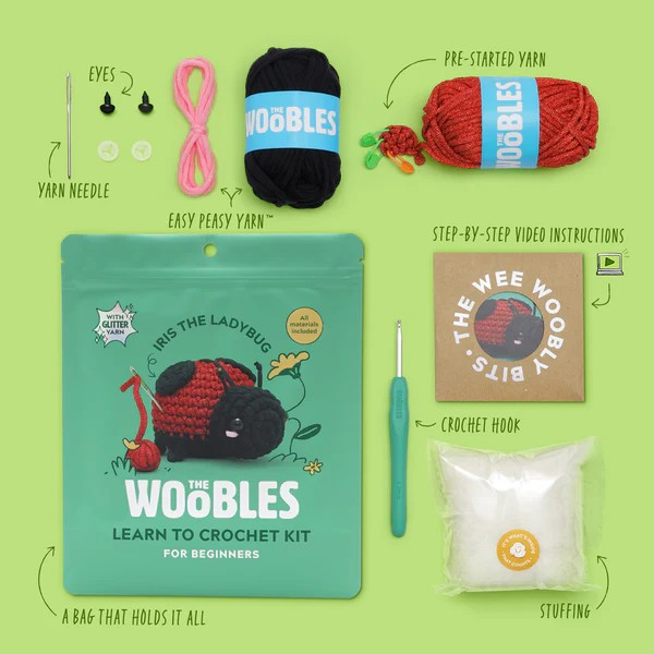 The Woobles Beginner Crochet Kit | Iris the Ladybug