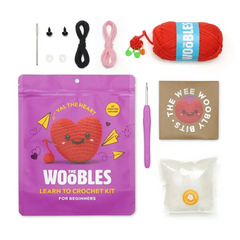 The Woobles Beginner Crochet Kit | Val the Heart