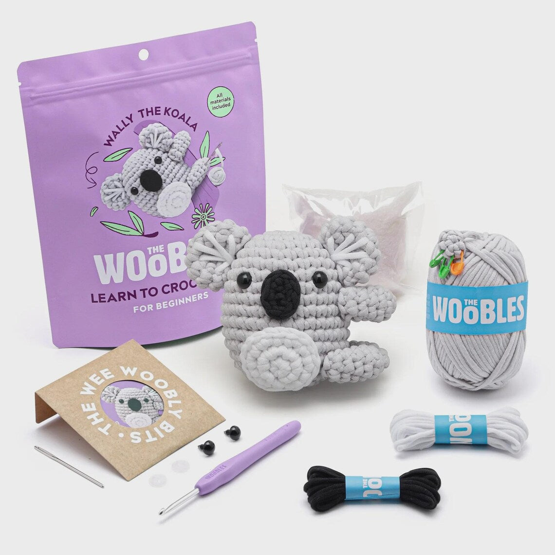 The Woobles Beginner Crochet Kit | Wally the Koala