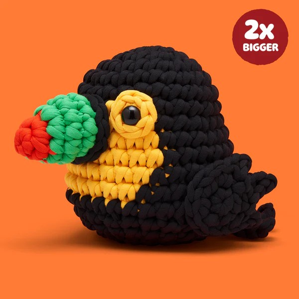 The Woobles Extra Squeezy Beginner Crochet Kit | Mango the Toucan