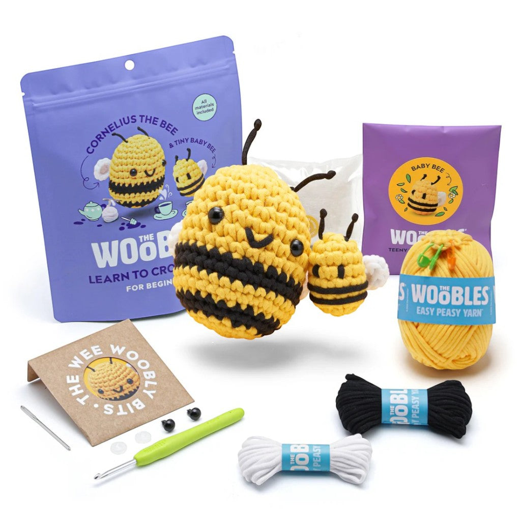 The Woobles | Mommy & Me Cornelius the Bee Combo Crochet Kit
