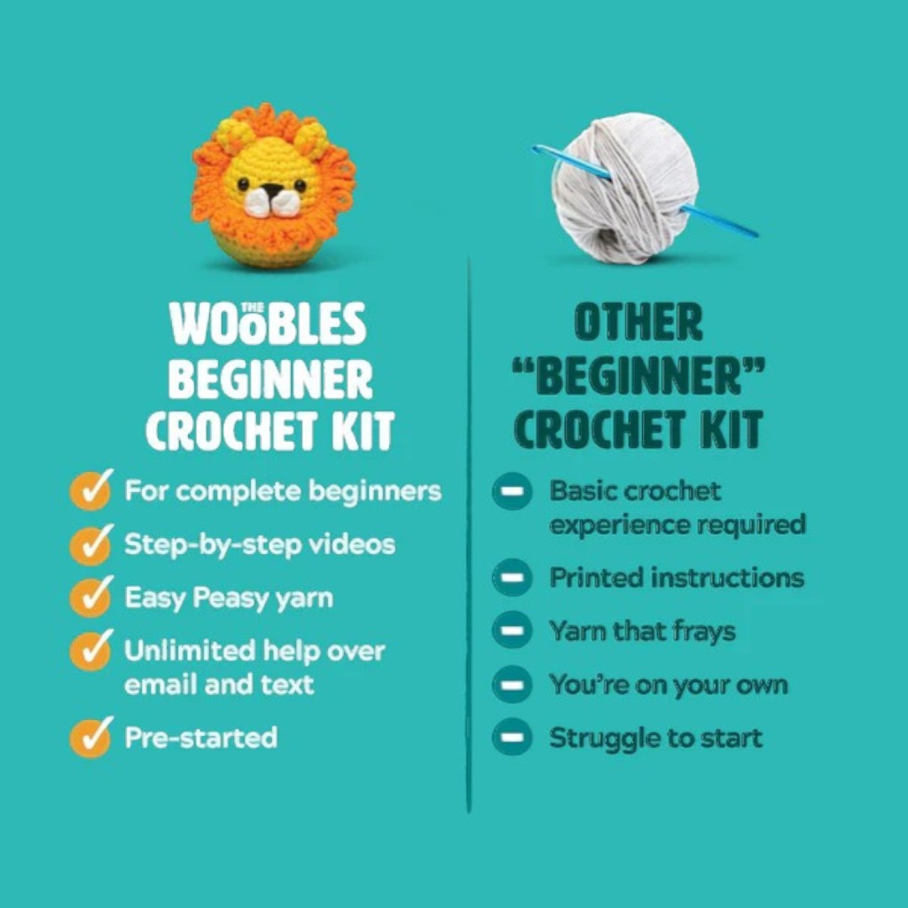 The Woobles | Mommy & Me Cornelius the Bee Combo Crochet Kit