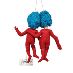 Thing 1 & Thing 2 Ornament | Handcrafted Felt Hanging Decor