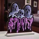 Triple Ghost Spooky Infinity Light 12.5"H