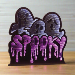 Triple Ghost Spooky Infinity Light 15.5"L