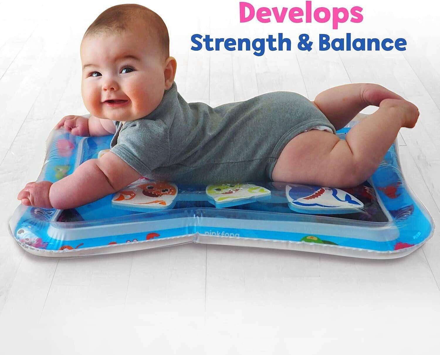 Tummy Time Water Filled Baby Play Mat Pink Fong Baby Shark Undersea Curiosity