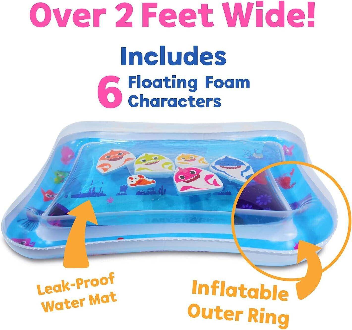 Tummy Time Water Filled Baby Play Mat Pink Fong Baby Shark Undersea Curiosity