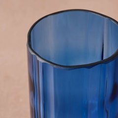 Upcycled Glass Tumbler Set | 15.2 oz Blue