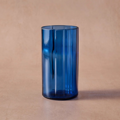 Upcycled Glass Tumbler Set | 15.2 oz Blue