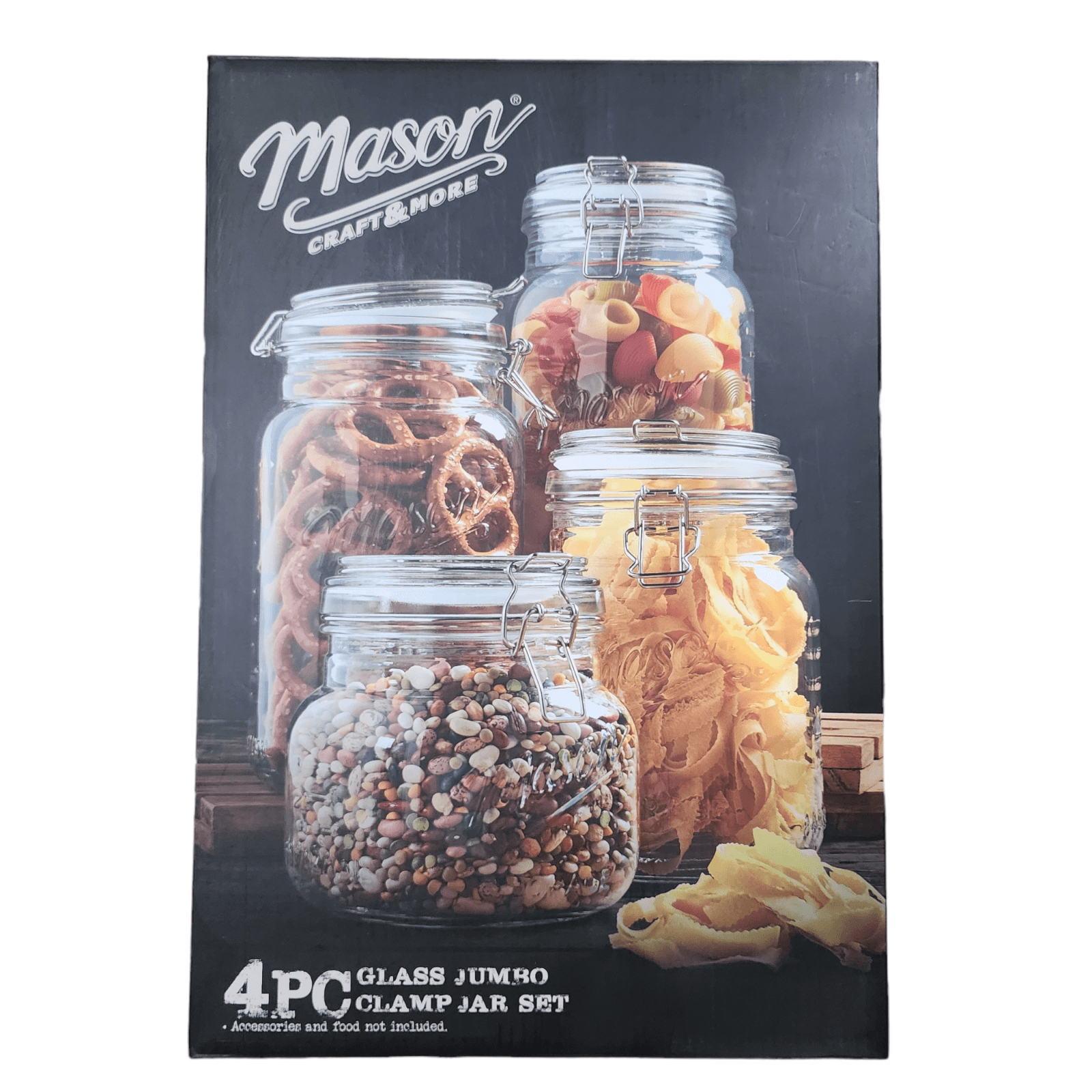 Vintage-Style Mason Jar Canister Set (4-Piece)