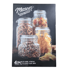 Vintage-Style Mason Jar Canister Set (4-Piece)