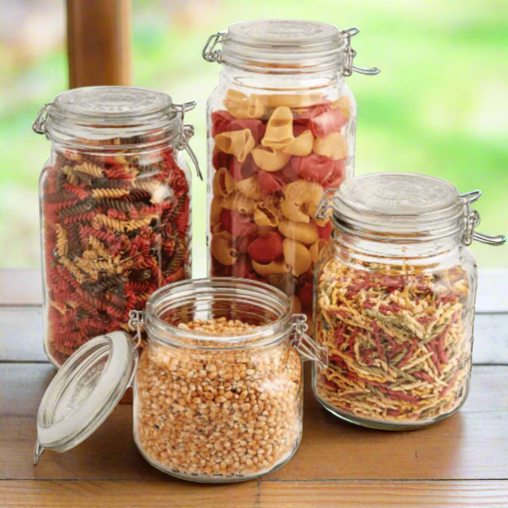 Vintage-Style Mason Jar Canister Set (4-Piece)