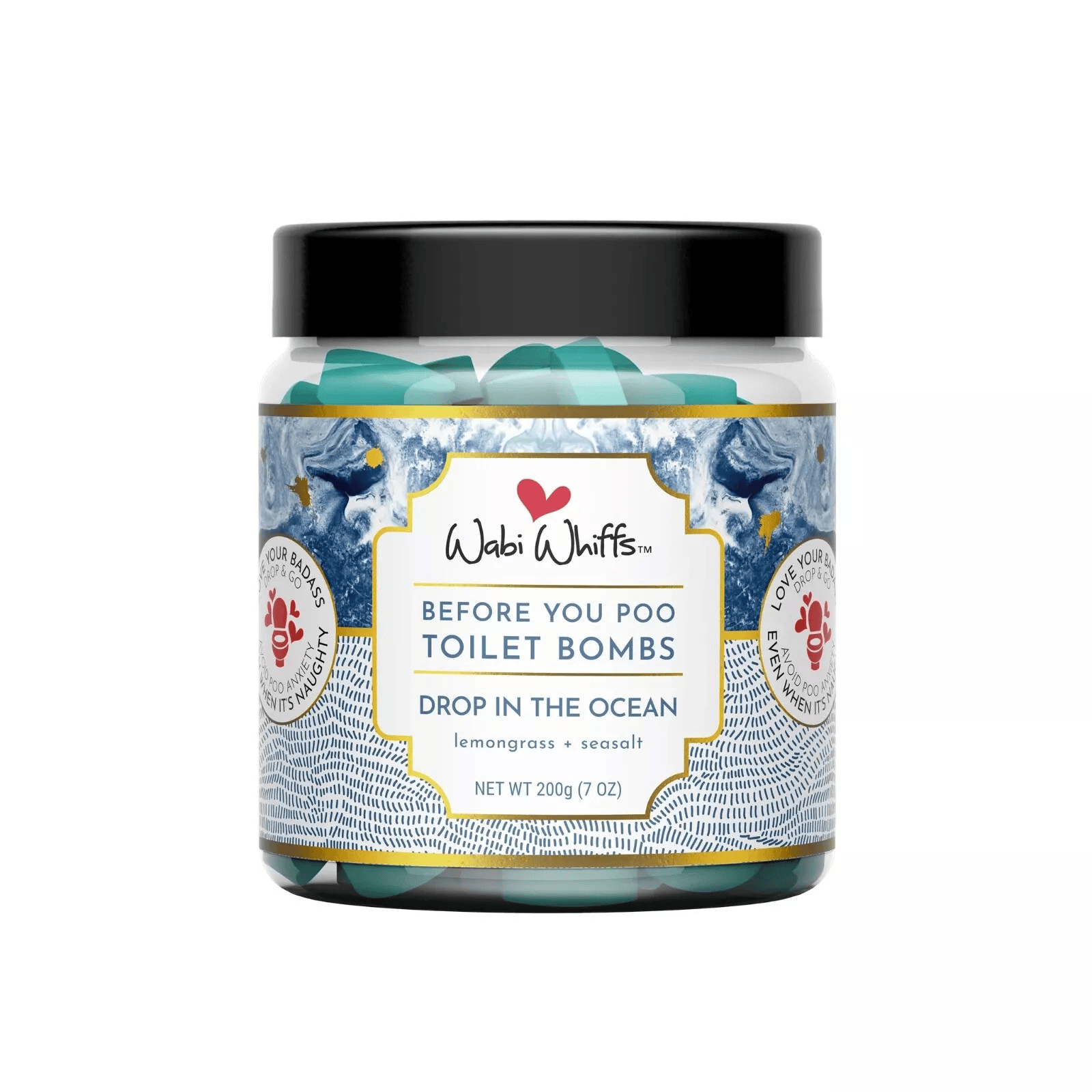 Wabi Whiffs Toilet Bombs Bathroom Deodorizer Fizzing Love Bombs 60 Ct