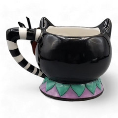 Whimsical Black Cat Mug