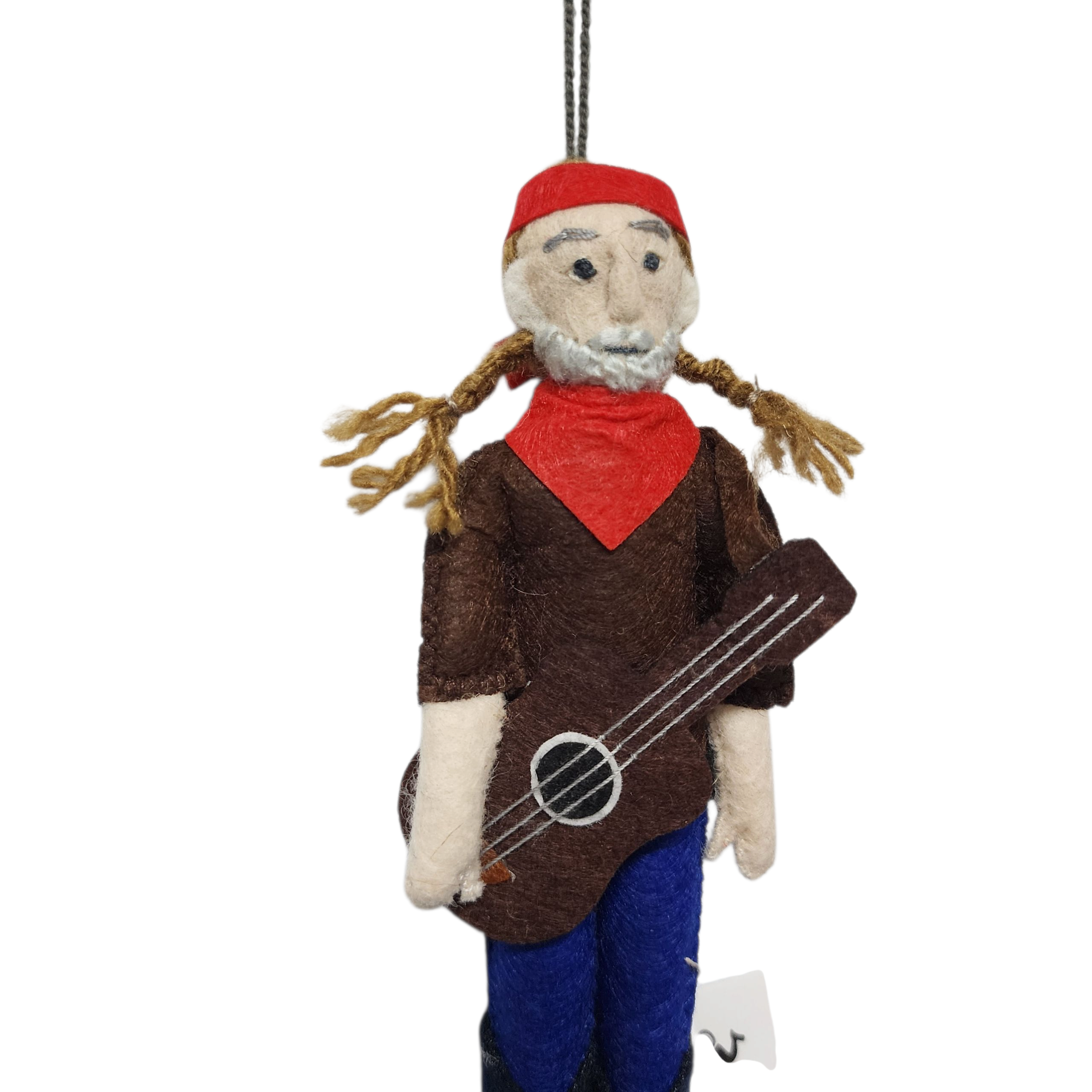 Willie Nelson Ornament | Handcrafted Felt Hanging Decor
