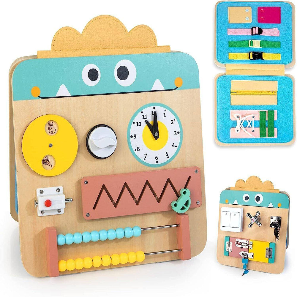 Wooden Busy Board for Toddlers