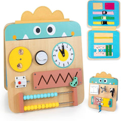 Wooden Busy Board for Toddlers