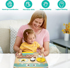 Wooden Busy Board for Toddlers