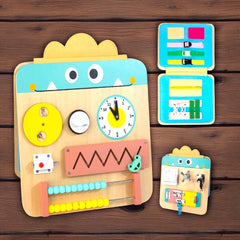 Wooden Busy Board for Toddlers