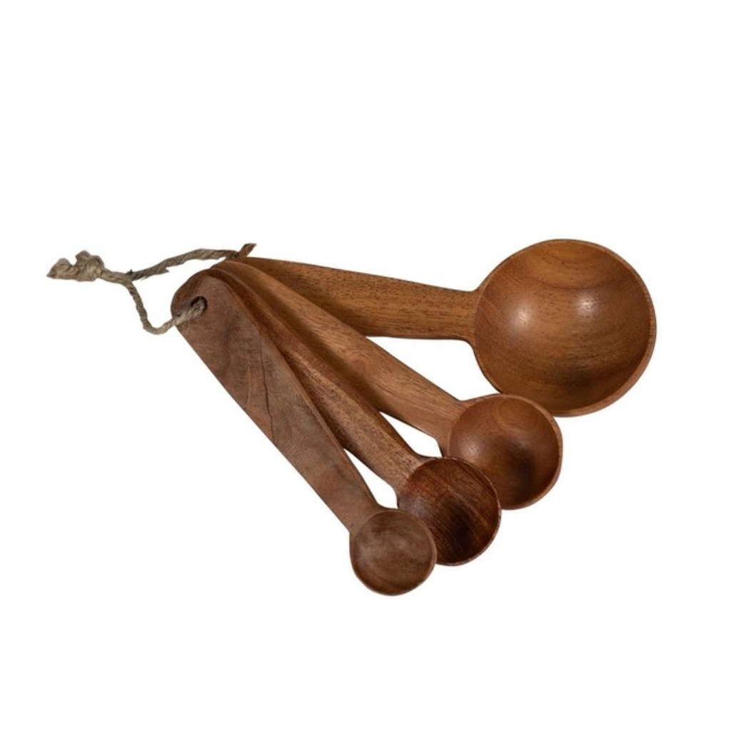 Wooden Measuring Spoons | Handcarved Neem Wood