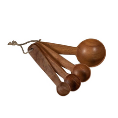 Wooden Measuring Spoons | Handcarved Neem Wood