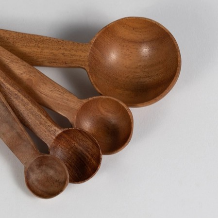 Wooden Measuring Spoons | Handcarved Neem Wood