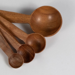 Wooden Measuring Spoons | Handcarved Neem Wood