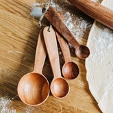 Wooden Measuring Spoons | Handcarved Neem Wood