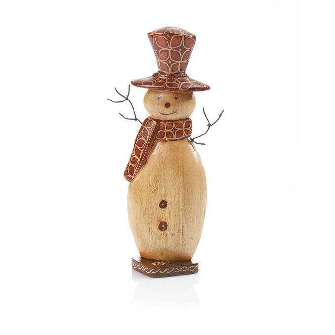 Wooden Snowman | Hand-Batiked Sengon Wood
