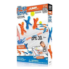 ZIP LINX Jump Set Game Domino Play With Jumping Action High Flying 46 Pieces